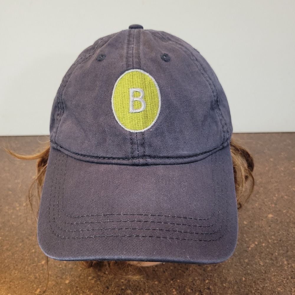 Cap America Golf Hat Mens Navy Bristal Logo Embroidered Adjustable Strapback Cap